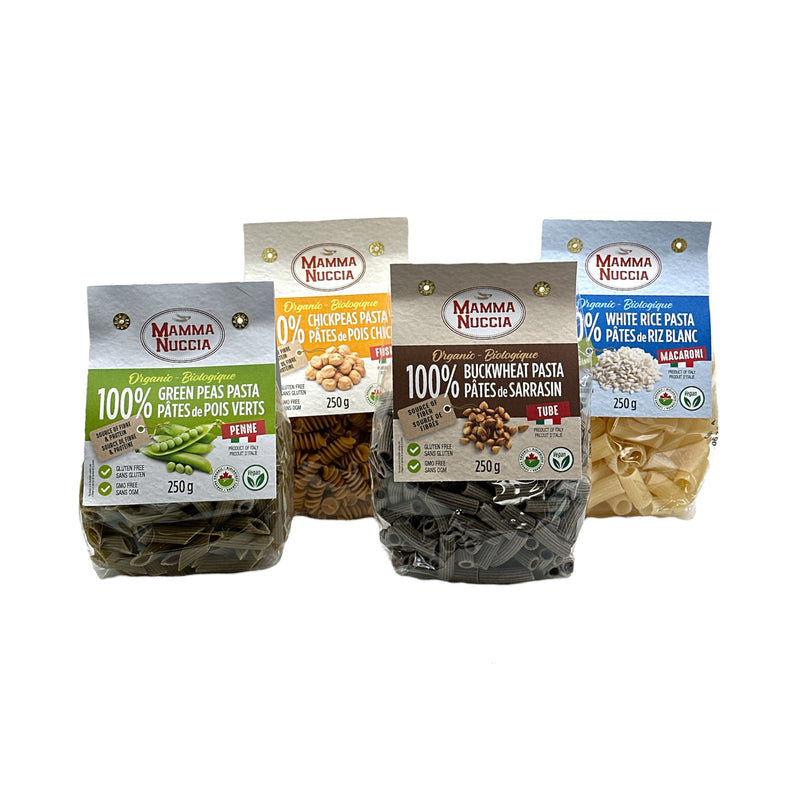 MAMMA NUCCIA ASSORTED ORGANIC & GLUTEN FREE PASTA