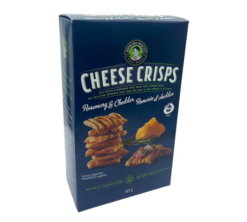 JOHN WM. MACY'S CHEESE CRISPS ROSEMARY & CHEDDAR JOHN WM. MACY'S CHEESE CRISPS ROSEMARY & CHEDDAR