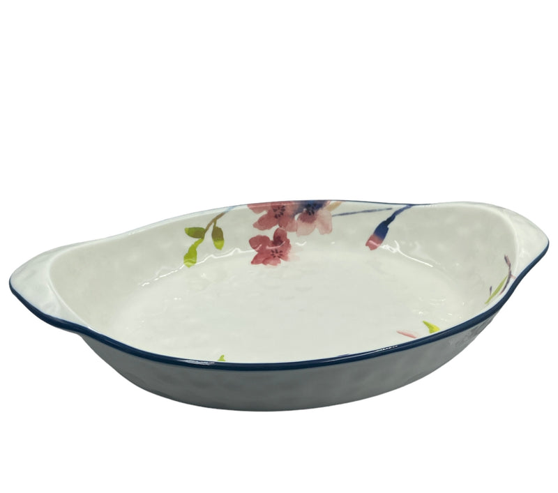 SARA CUCINA FLORAL OVAL BAKE DISH - LARGE