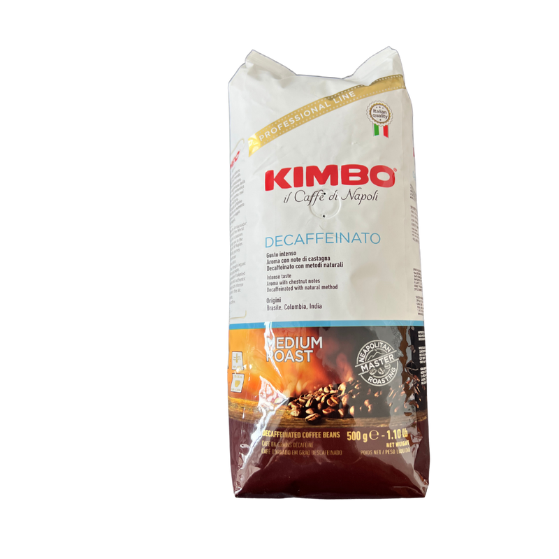 KIMBO MEDIUM ROAST DECAFFINATED COFFEE BEANS